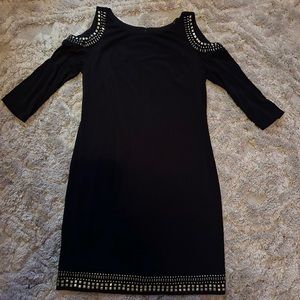 Jessica Howard Black Rhinestone Detail Dress